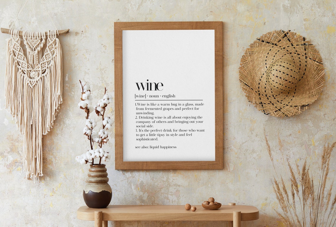 Wine Dictionary Definition Warm Hug Glass Tipsy Style Poster - Image 2