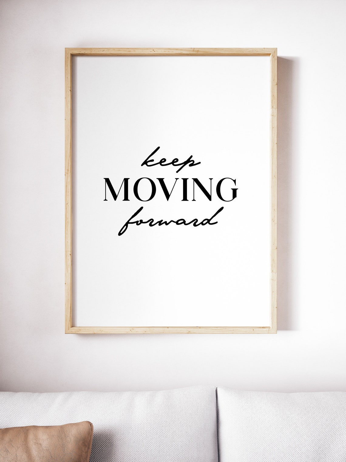 Keep Moving Forward Mixed Serif Script Perseverance Quote Poster - Image 2