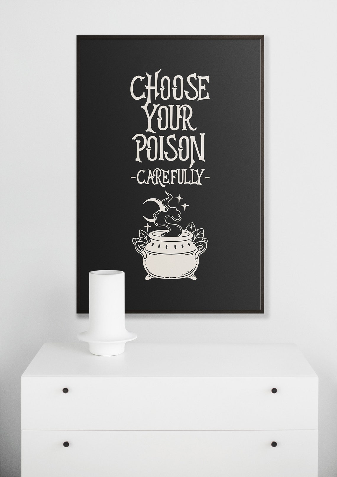 Choose Your Poison Cauldron Witchy Gothic Halloween Decor Poster - Image 5