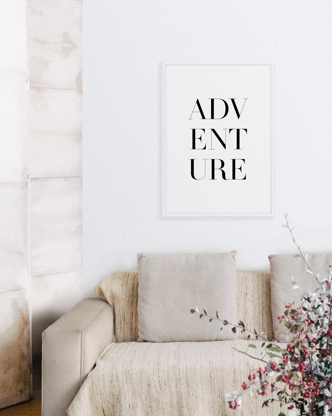 Adventure Stacked Typography Poster for Travel Lovers Wall Decor - Image 3