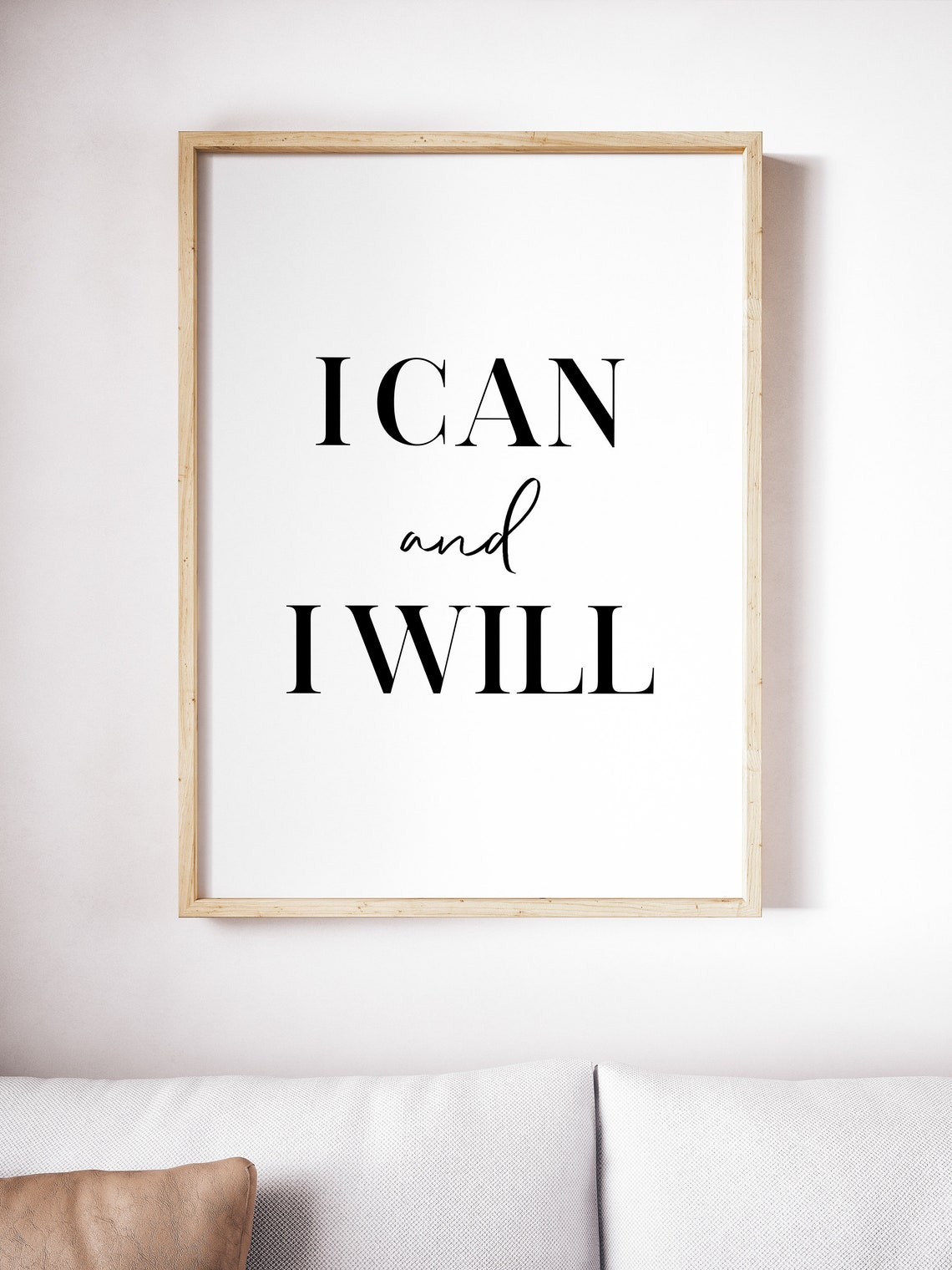 I Can And I Will Bold Motivational Inspirational Office Poster - Image 3