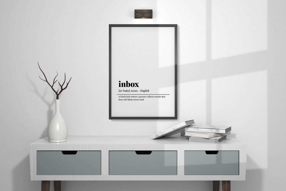 Inbox Definition Funny Office Dictionary Email Humor Work Poster - Image 2
