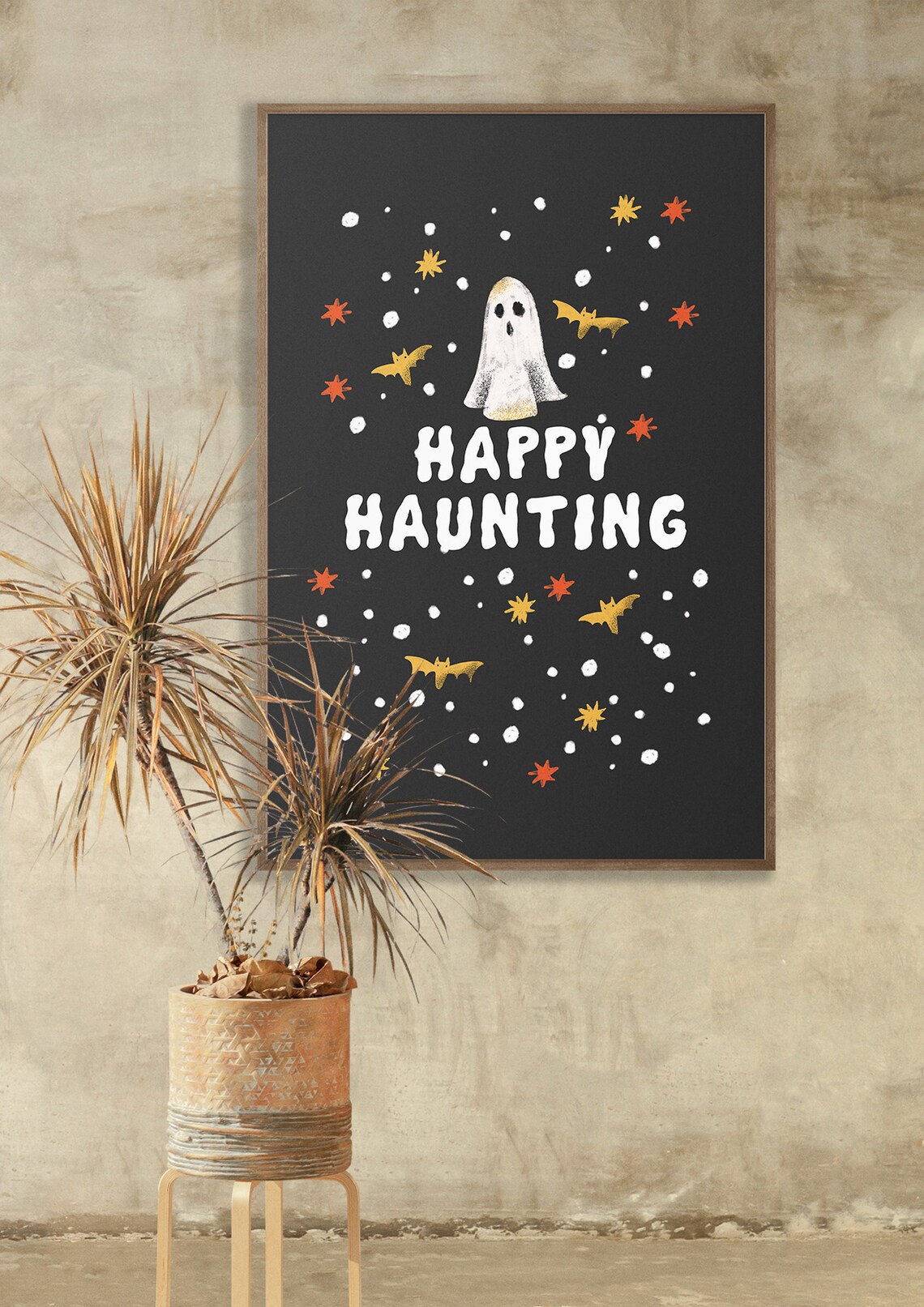 Spooky Decor Happy Haunting Halloween Decor Cute Ghost Decor Ghost Poster Spooky Sign Halloween Wall Art Halloween Sign - Image 5