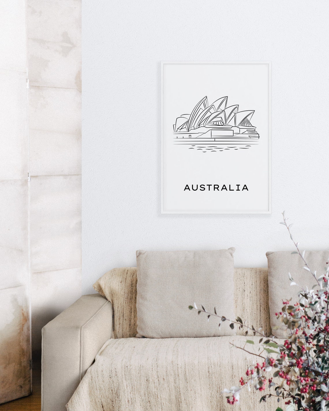 Travel Poster Australia Print Sydney Print Fine Line Art Print City Print Country Print Travel Art Prints Black And White Art - Image 4