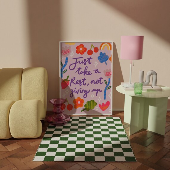 Motivational Typography Poster Colorful Self Love Wall Art