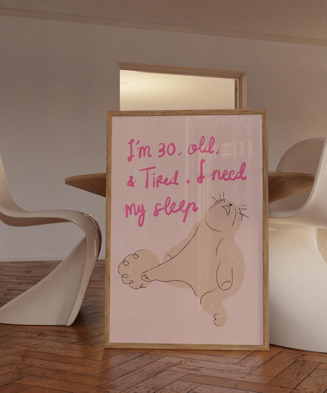 Humor Cat Quotes Wall Art Print