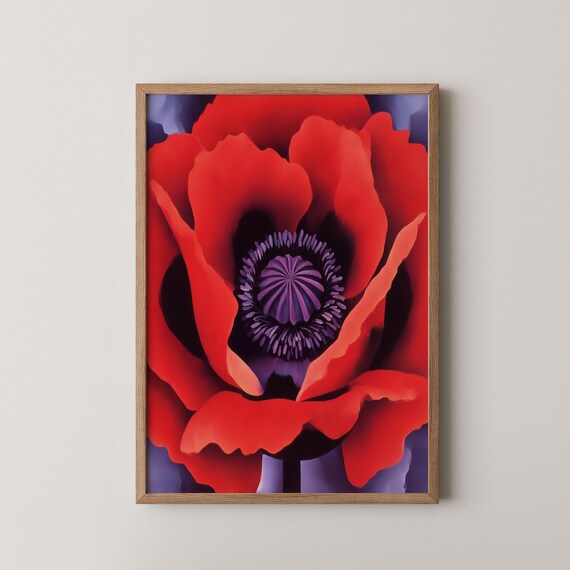 Georgia Okeeffe Painting Print Large Wall Art Abstract Botanical Poster