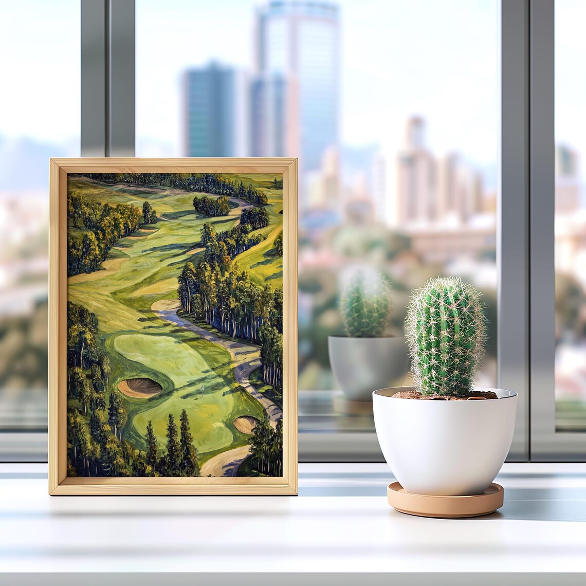 Golf Course Landscape Art Print Golf Lover Wall Decor Fairway Art Golfing Poster Decor - Image 3
