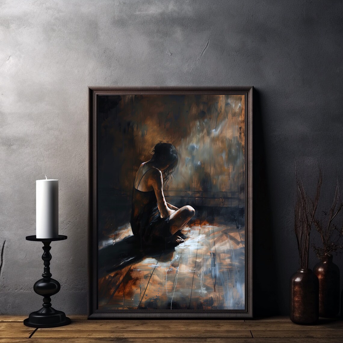 Moody Woman Art Print, Dark Gothic Home Decor - Image 8