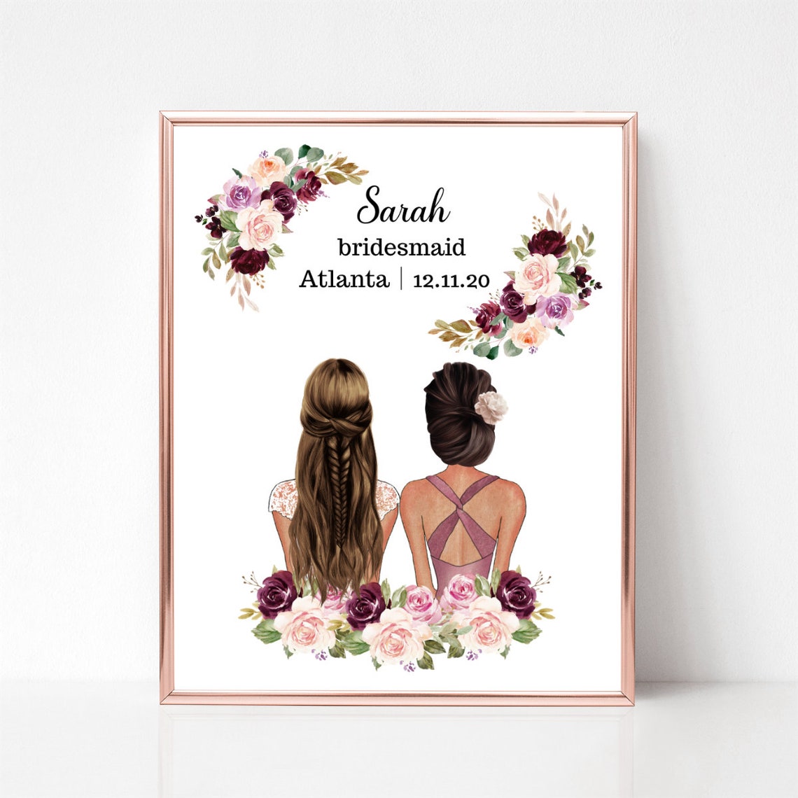Custom Maid Of Honor Print Will You Be My Maid Of Honor Maid Of Honor Proposal Art Matron Of Honor Proposal Bridal Party Gift