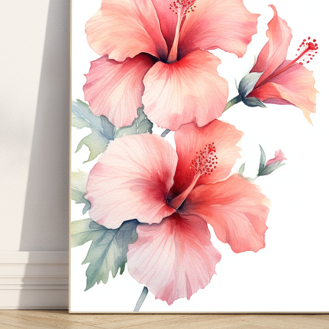 Hibiscus Watercolor Art Print, Tropical Flower - Image 4