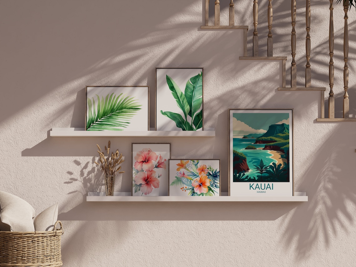 Banana Leaf Bohemian Tropical Plant Art Print - Image 2