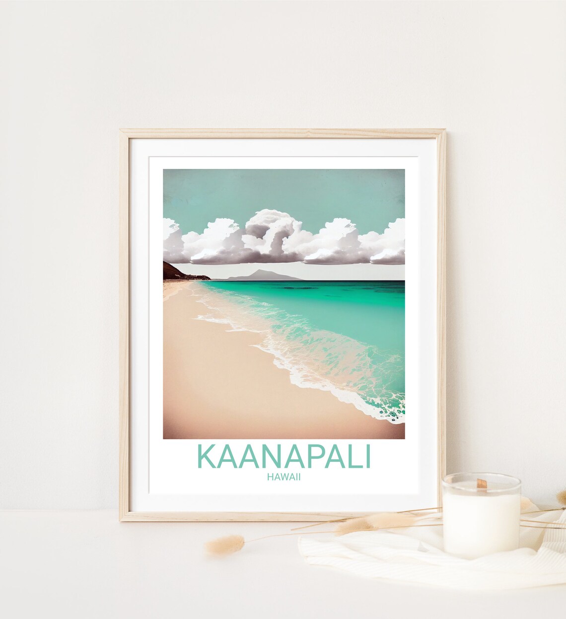 Kaanapali Maui Travel Print Hawaii Artwork Island Art Maui Poster Travel Poster Minimalist Art Boho Art Travel Artwork Maui Print - Image 4