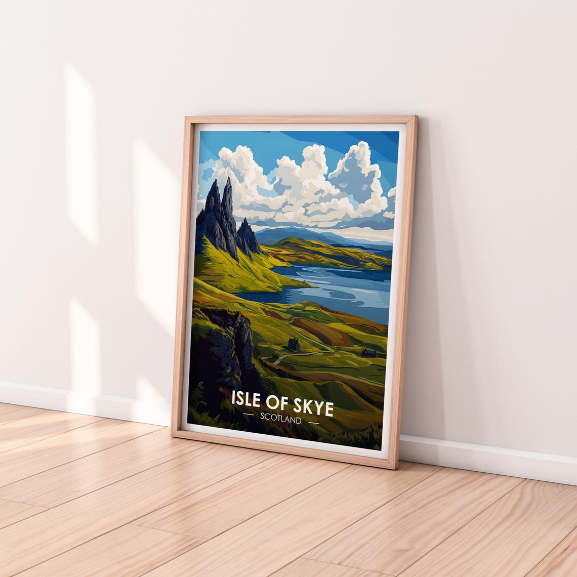 Isle of Skye Scotland Rocky Pinnacles Loch Green Hills Poster - Image 2