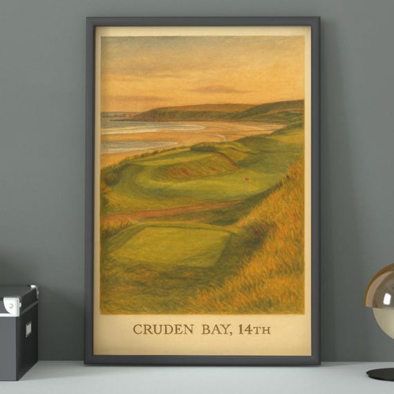 Cruden Bay Golf Course Poster Vintage Scotland Wall Art