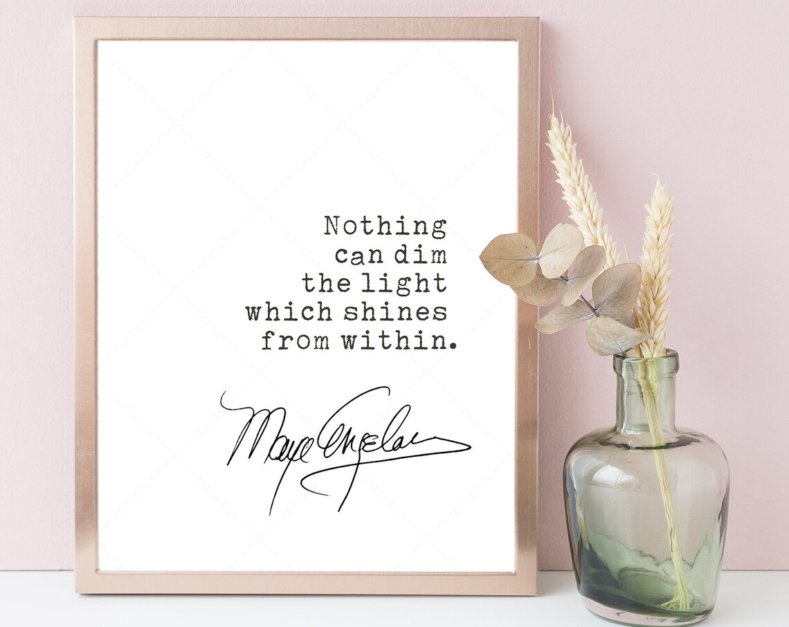 Maya Angelou Quote Print for Book Lovers, Inspirational Poster