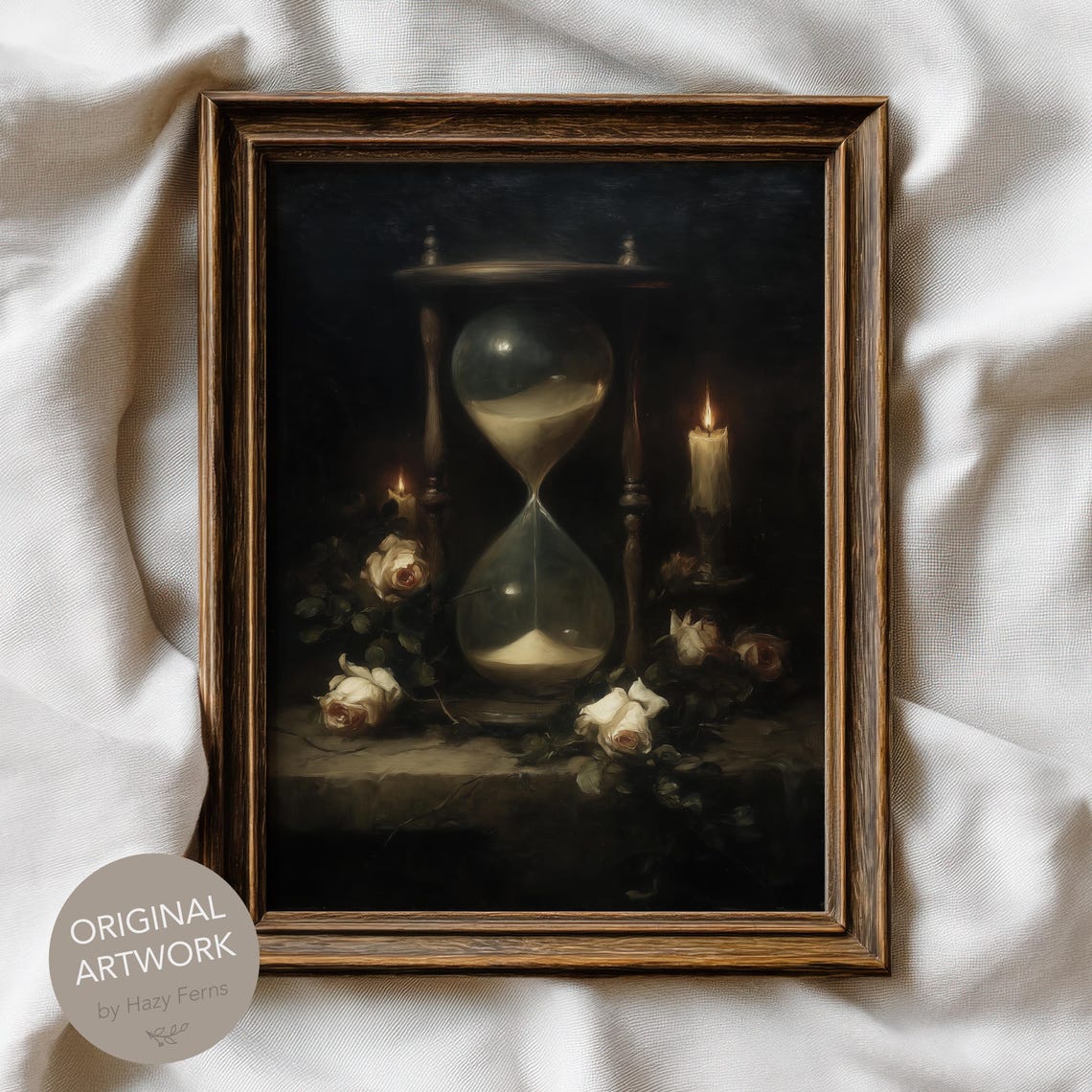 Hourglass With Sand Gothic Symbolic Still Life