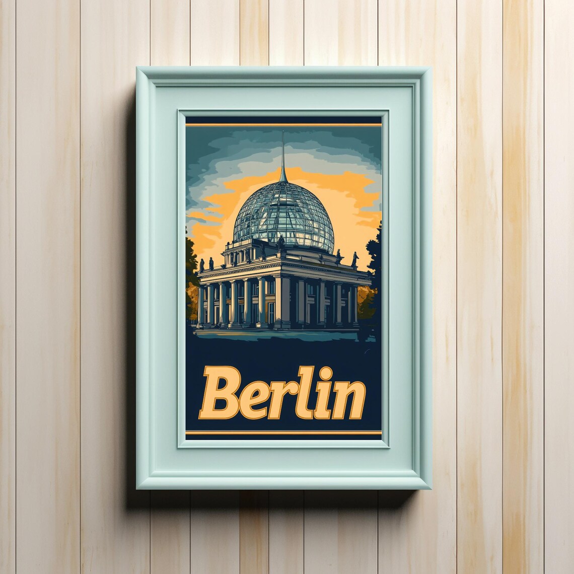 Berlin Architectural Beauty, Vintage Style Art Print