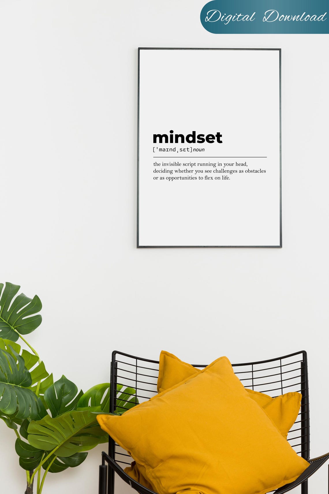 Mindset Dictionary Definition Poster for Office and Growth Decor - Image 2