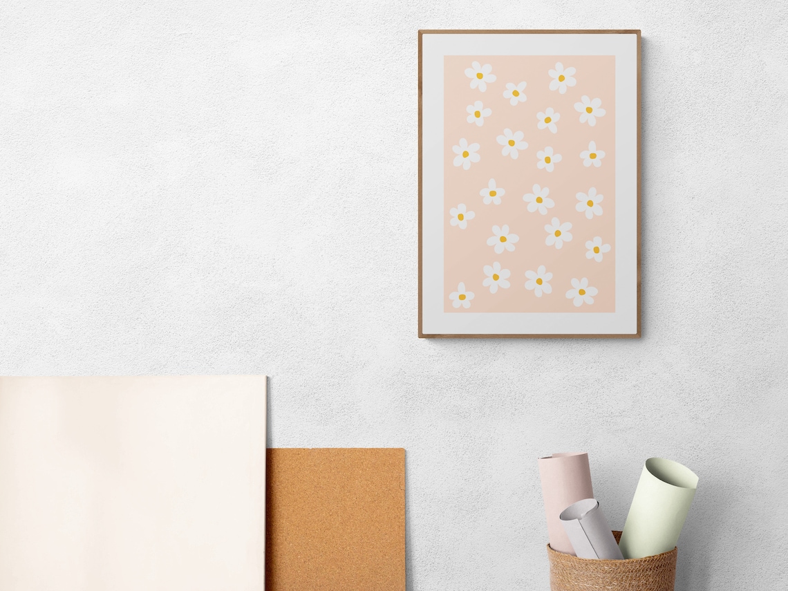 Daisy Flower Art Print, Nursery Floral Decor - Image 3
