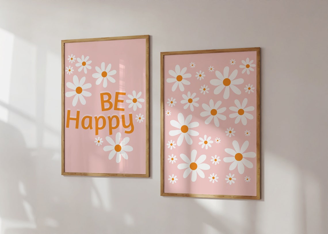 Pink Daisy Flower Print Daisy Art Floral Art Floral Print Floral Home Decor Daisy Flower Art Flower Gift Baby Girl Nursery Decor - Image 4