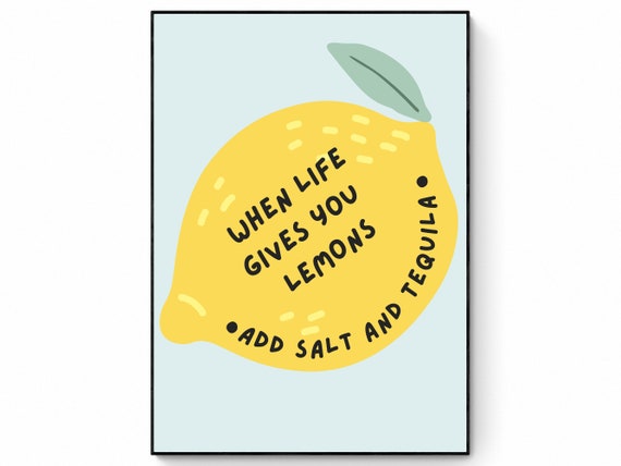 When Life Gives You Lemons Cocktail Art Print