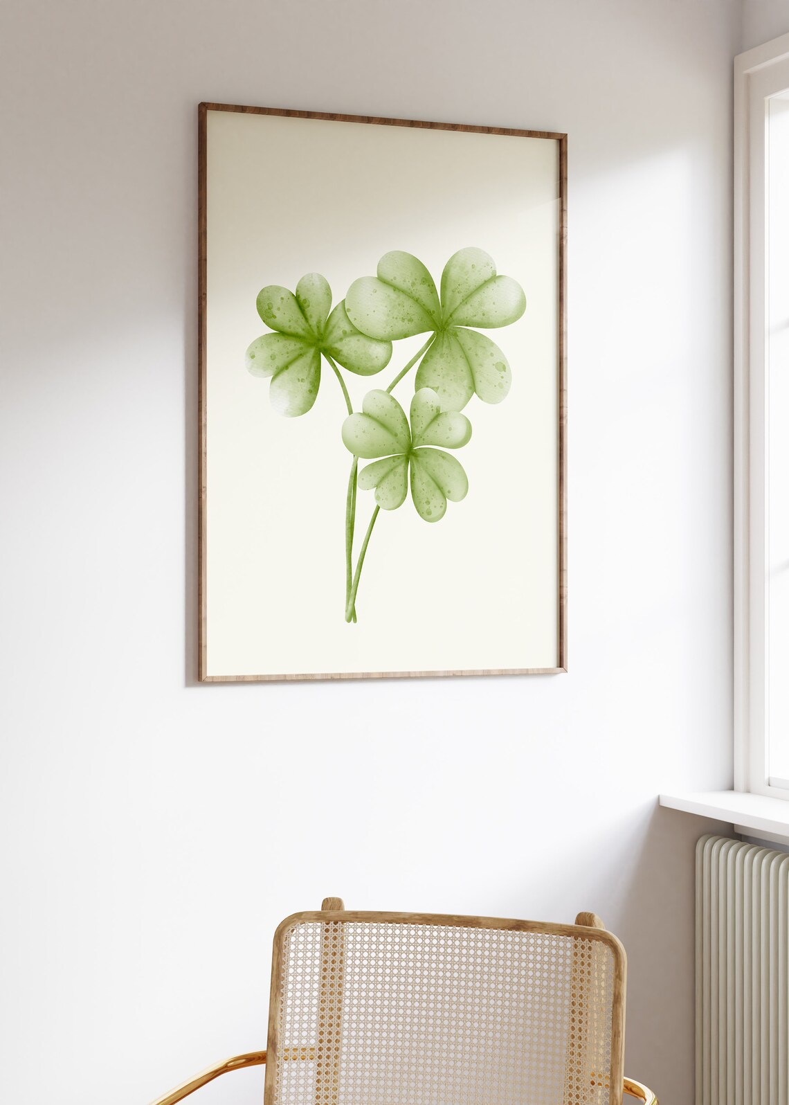 Watercolor Shamrock Clover Botanical Green St Patricks Day Poster - Image 4