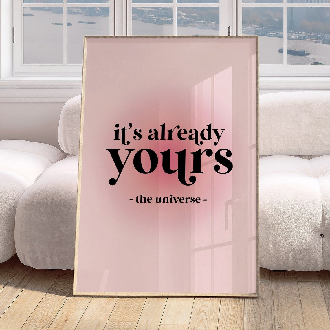 Its Already Yours The Universe Pink Aura Manifestation Poster