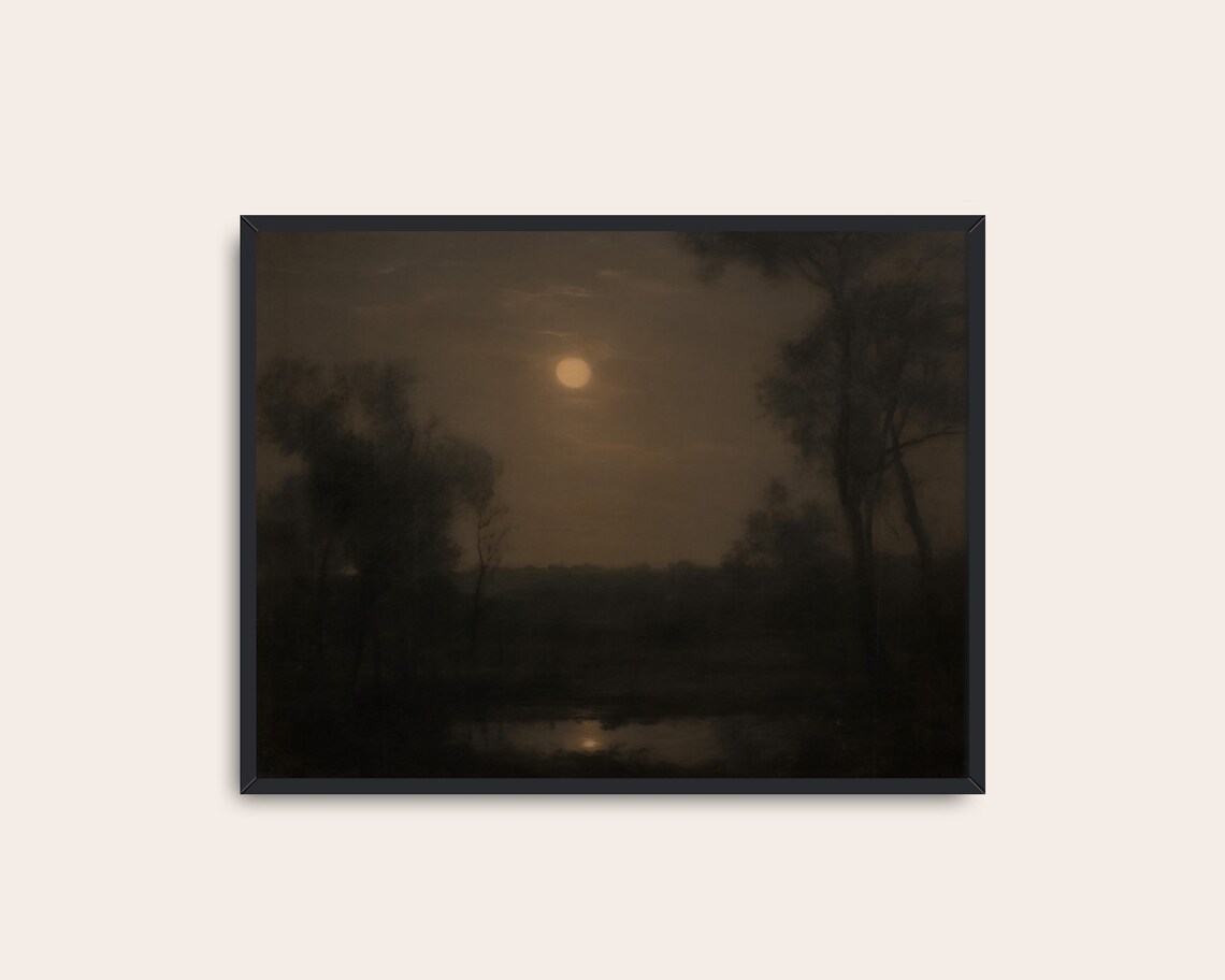 Moody Landscape Vintage Nature Landscape Art Print - Image 3