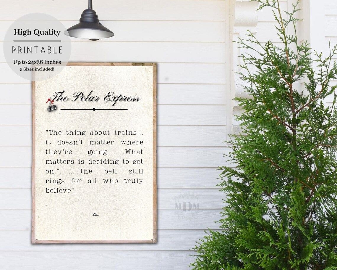 Polar Express Sign, Farmhouse Christmas Poster Print - Image 4