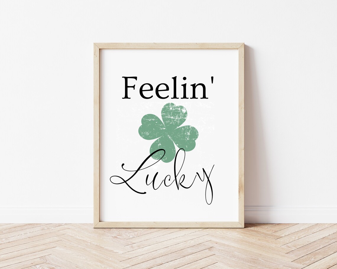 Feelin Lucky Shamrock St Patricks Day Farmhouse Tiered Tray Poster - Image 4