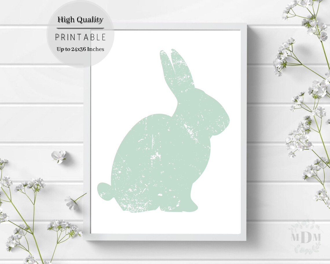 Easter Bunny Art Print, Farmhouse Easter Decor - Image 5