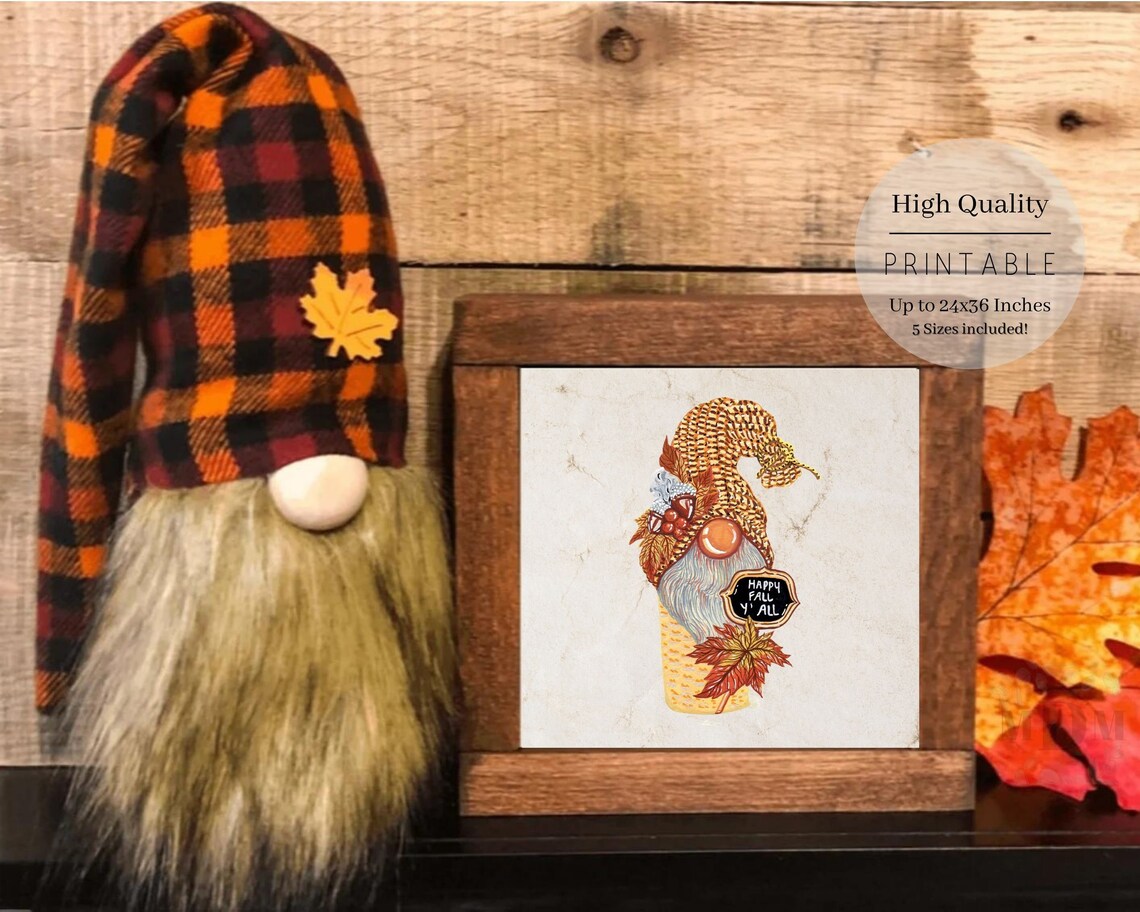 Happy Fall Yall Quote, Modern Farmhouse Decor - Image 2