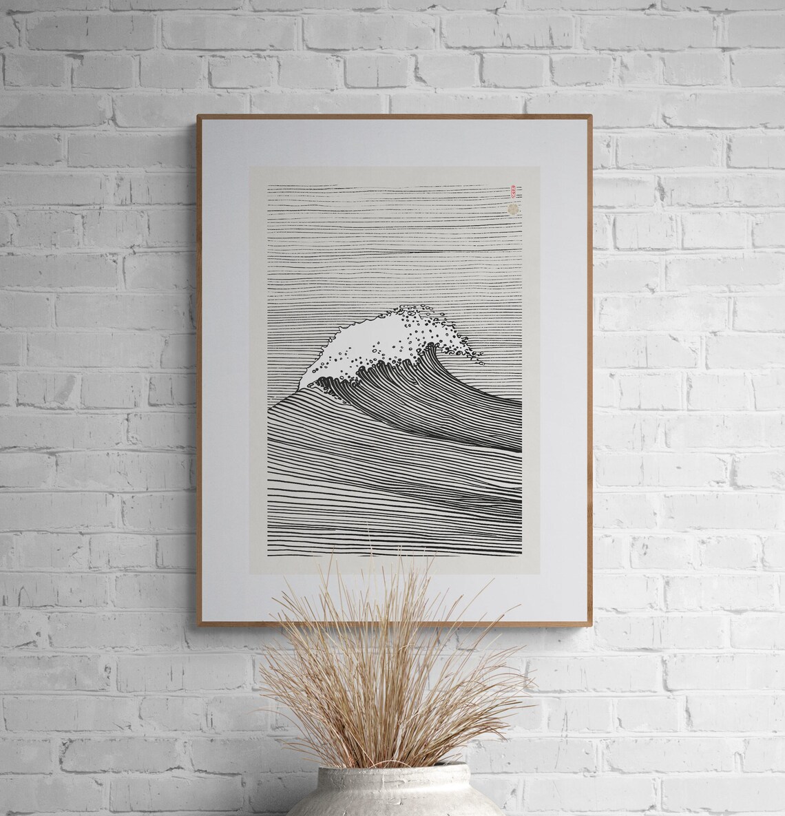 Zen Wave Japanese Art Print, Ukiyo-E Minimalist - Image 3