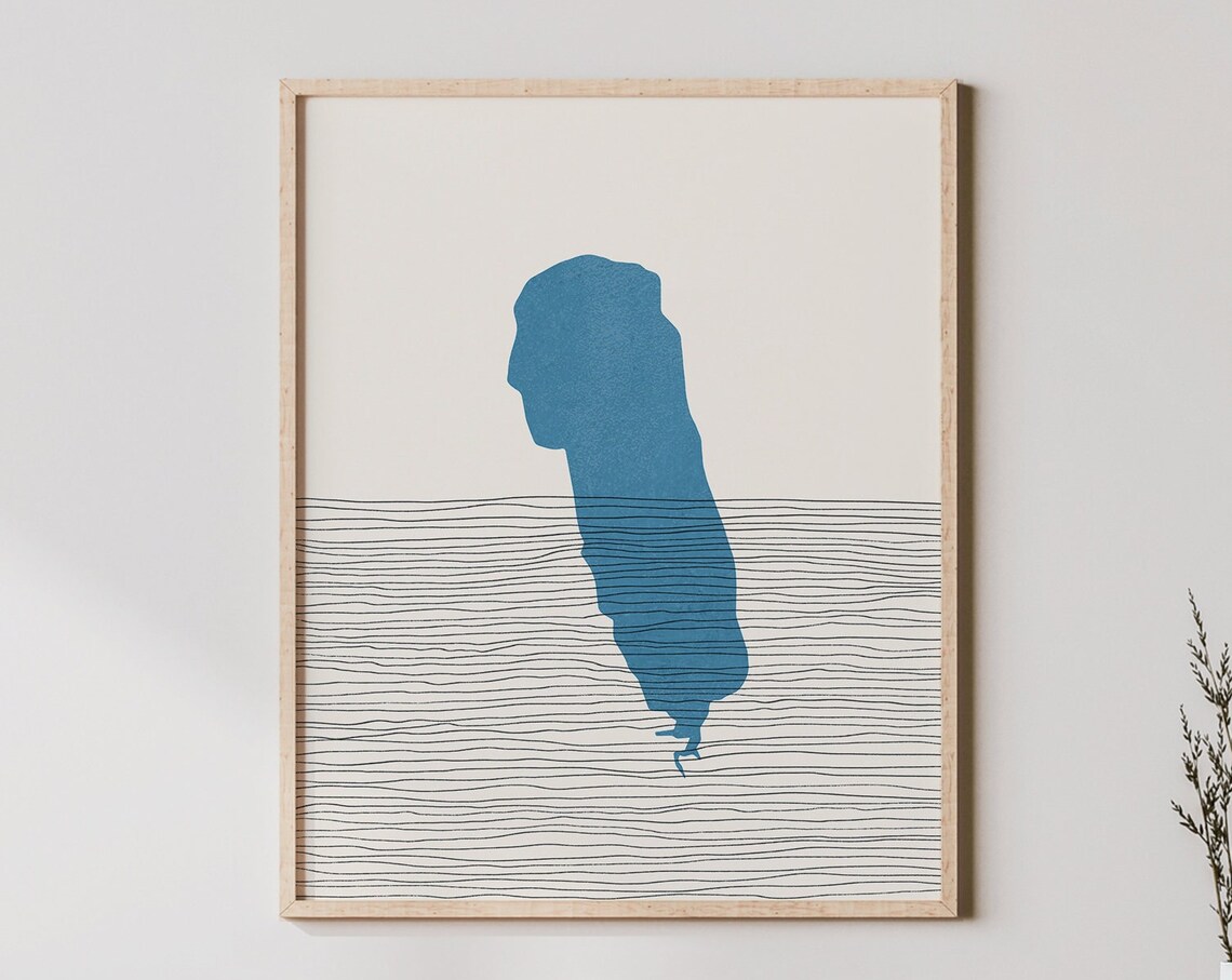 Lake Elmore Vermont Minimalist Boho Map Lakehouse Decor Poster
