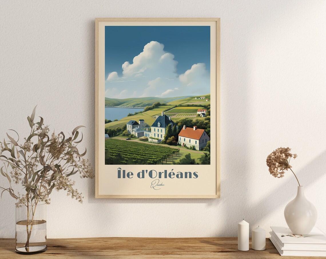 Orlans Wine Poster, Coastal Home Decor Art Print