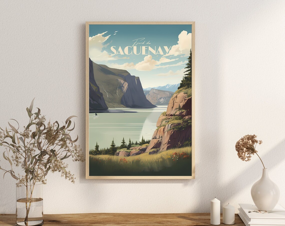 Fjord Du Saguenay Travel Poster, Canadian Views