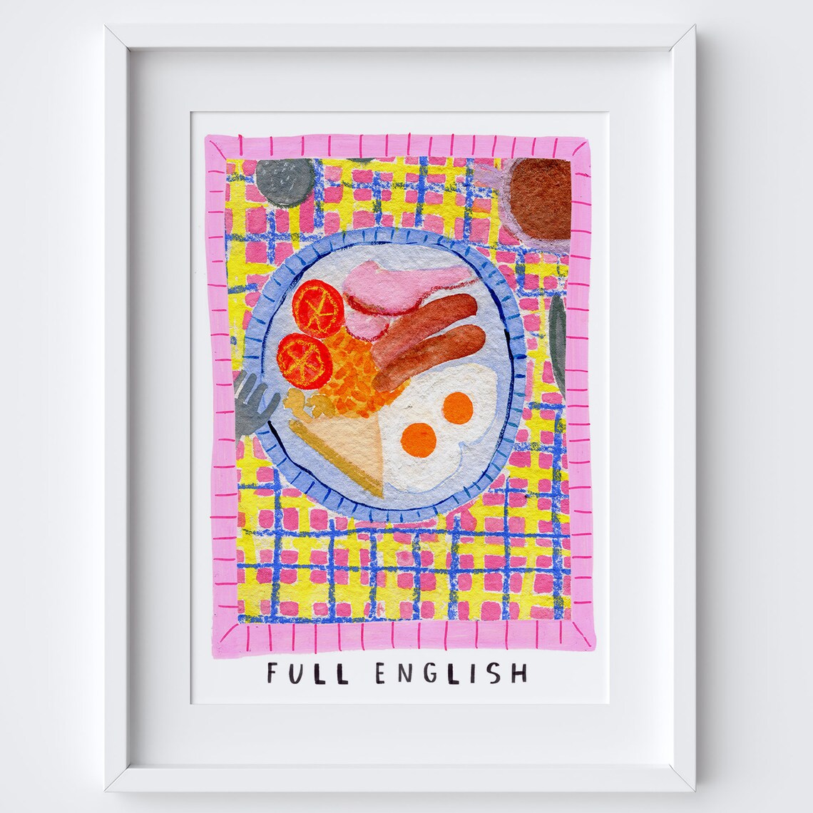 Full English Breakfast Watercolour Art Print, Brunch