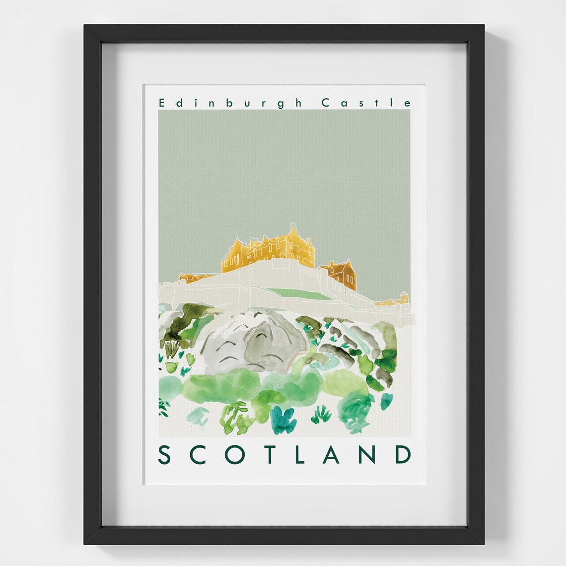 Edinburgh Castle Scotland Landmark Travel Poster
