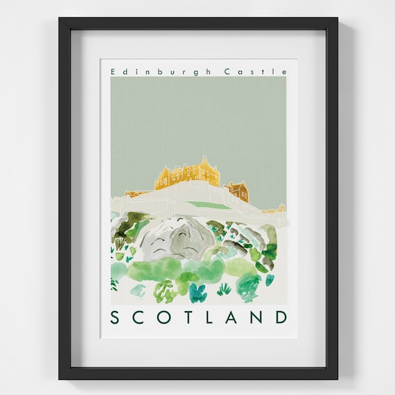 Edinburgh Castle Scotland Landmark Travel Poster
