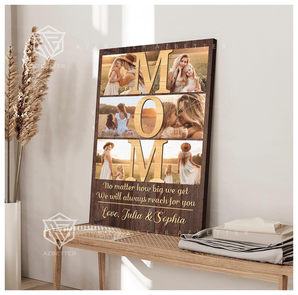 No Matter How Big We Get Mom Photo Collage Sentimental Gift Poster - Image 5