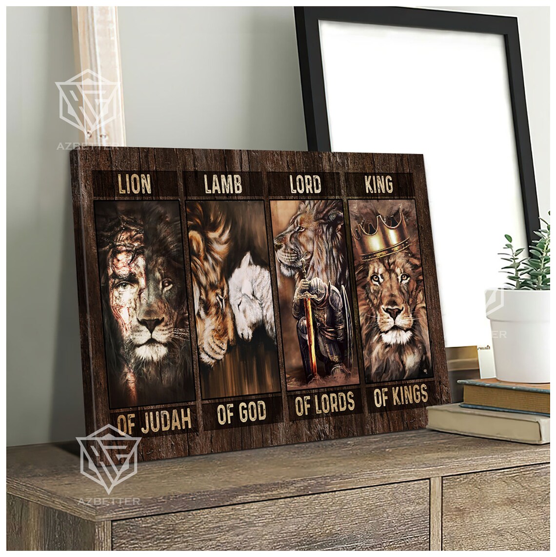 Lion of Judah Lamb of God Lord of Lords King of Kings Panels Poster - Image 3