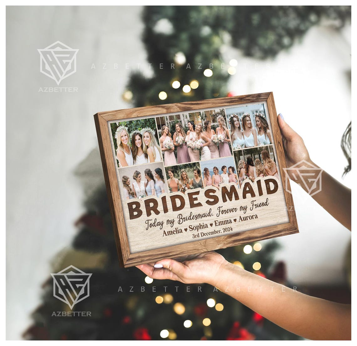Bridesmaid Personalized Bridal Party Gift Custom Wedding Thank You Gift For Best Friend Or Her