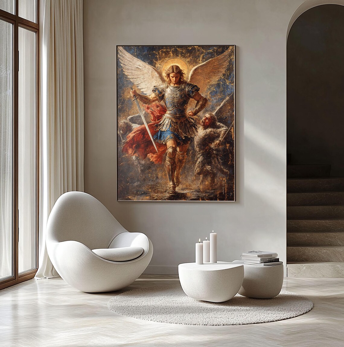 Saint Michael the Archangel Catholic Art Print - Image 2