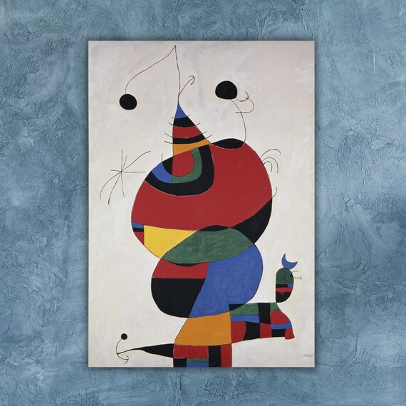 Joan Miro Woman Bird Star Poster Art Joan Miro Exhibition Wall Art Joan Mir Woman Bird Star In Honor Of Pablo Picasso