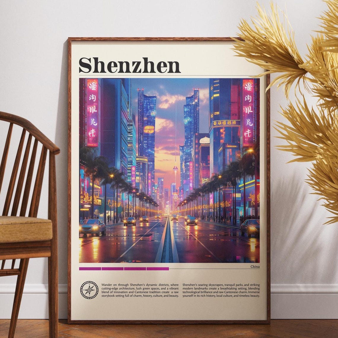 Shenzhen Travel Poster, Asia Decor