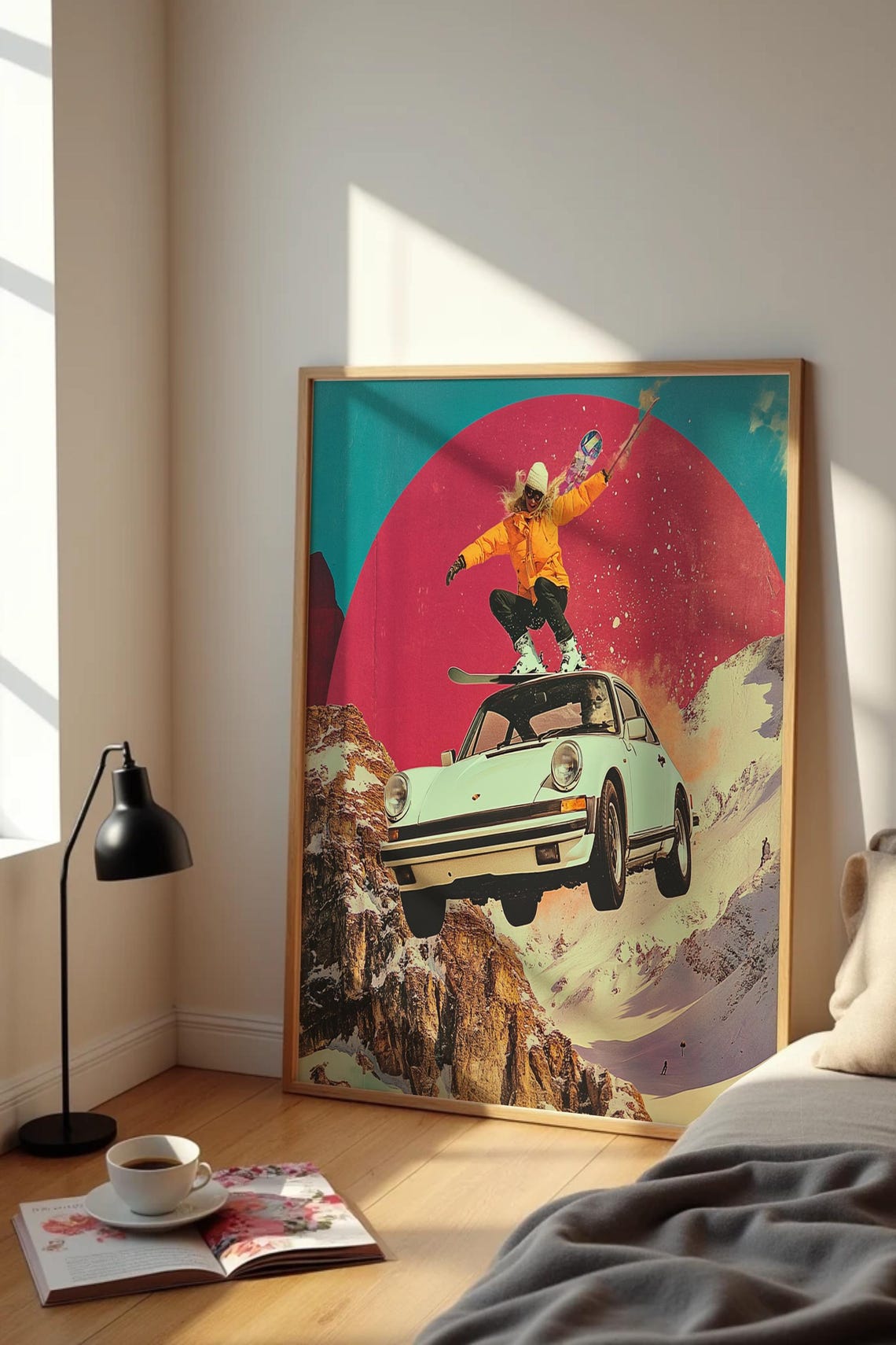 Retro Aprs Ski Wall Art Magazine Cover Print Funky Skiing Poster Magazine Cover Retro Car Print Girl Room Decor Vintage Ski Girl Winter - Image 2