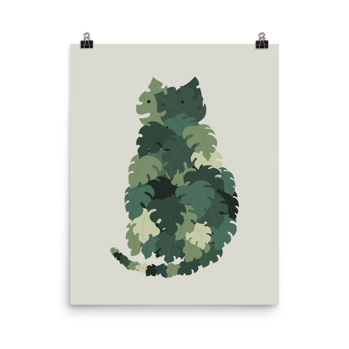 Cat Plants Meowstera Art Print