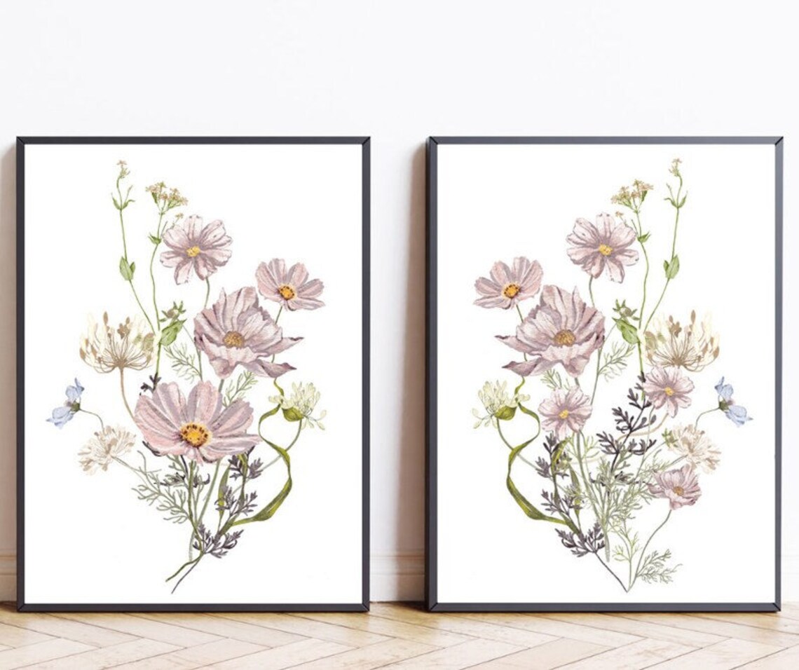 Wildflower Watercolor Art Print, Farmhouse Decor - Image 2