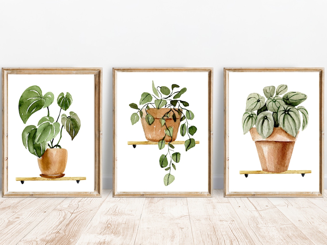 Botanical Prints Set, Farmhouse Plant Poster